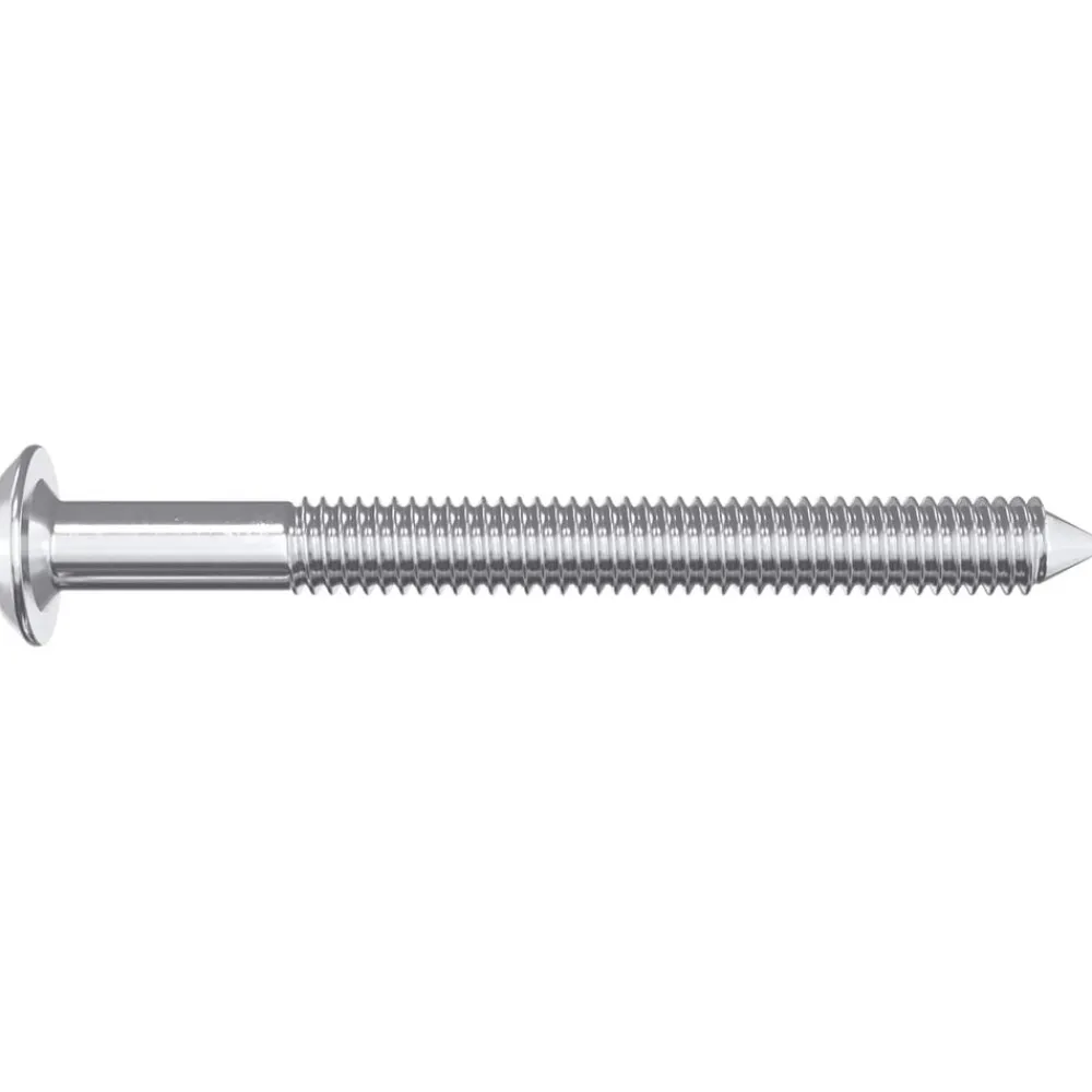 vidaXL Tornillos de Muebles 2 pcs Plateado M6 x 60 mm Acero New