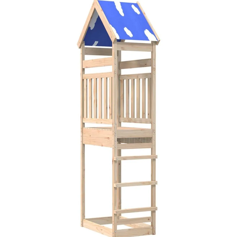 vidaXL Estructuras Para Juegos Al Aire Libre-Torre de Juego Marrón 52,5 x 85 x 265 cm Madera de pino macizo