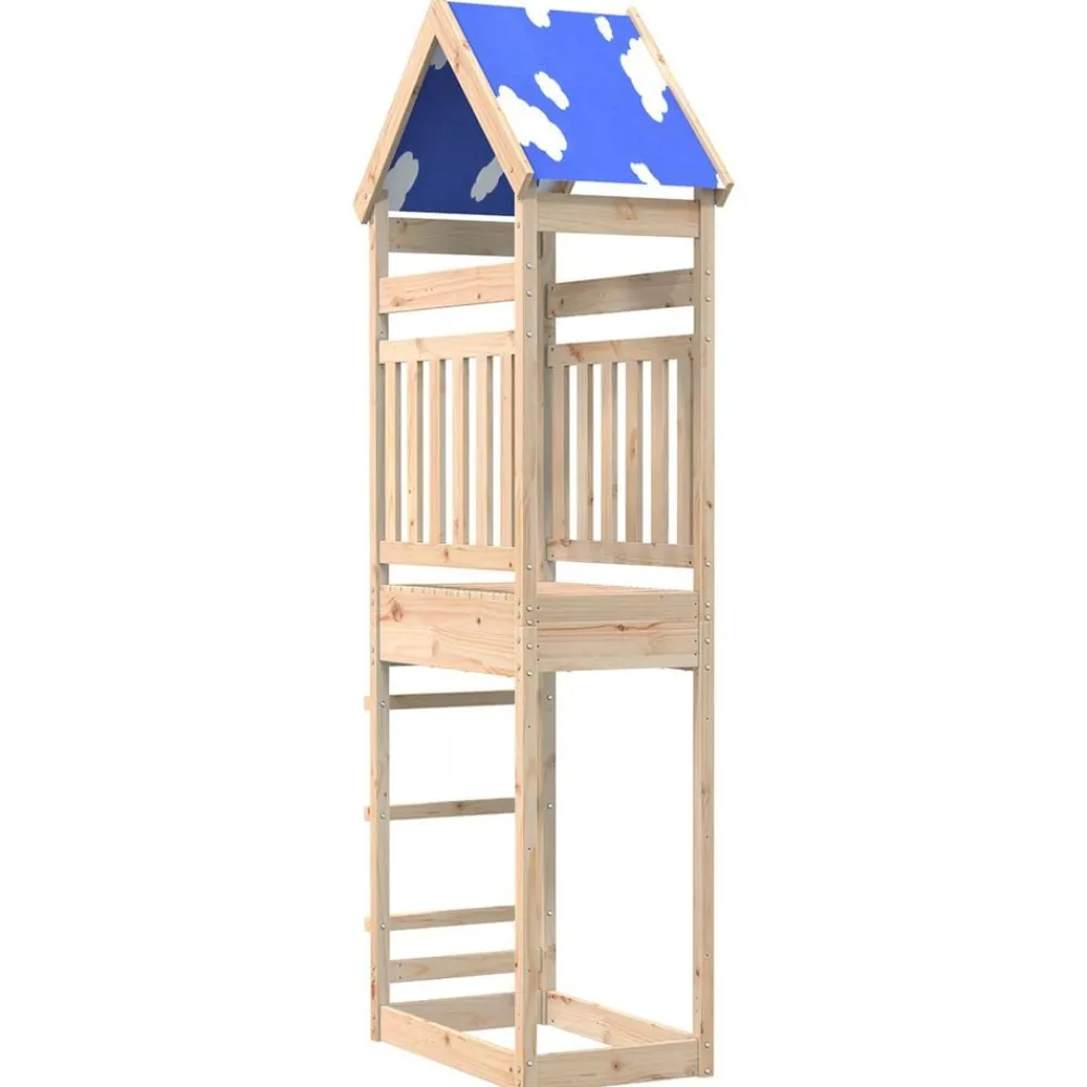 vidaXL Estructuras Para Juegos Al Aire Libre-Torre de Juego Marrón 52,5 x 85 x 265 cm Madera de pino macizo