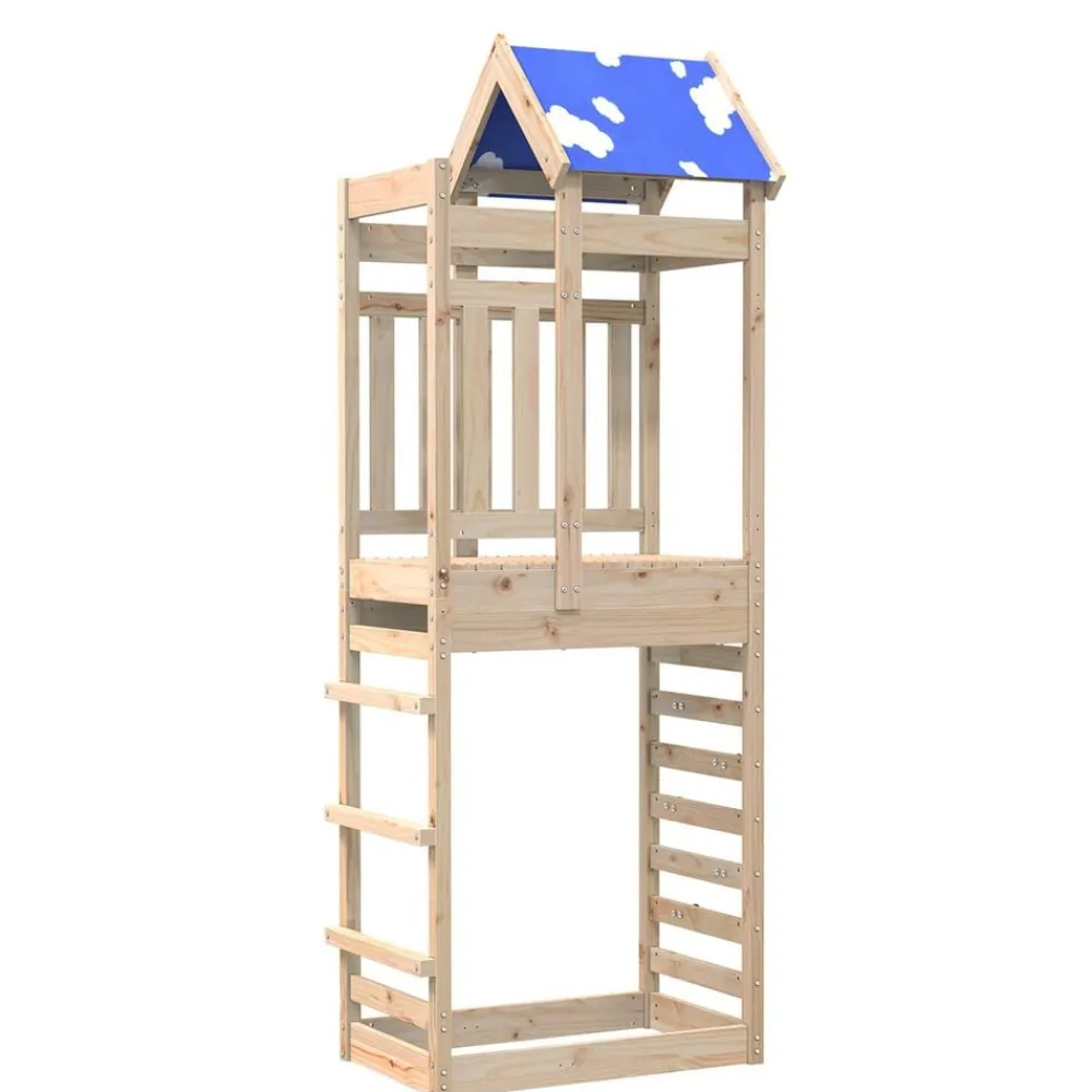 vidaXL Torre de Juego Marrón 85 x 52,5 x 239 cm Madera de pino macizo Sale