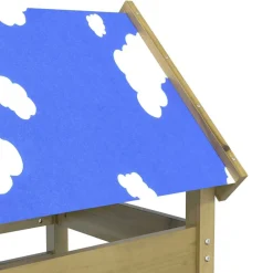 vidaXL Torre de Juego Marrón Madera Sólida Impregnada