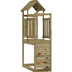 vidaXL Torre de Juego Marrón Madera Sólida Impregnada Online