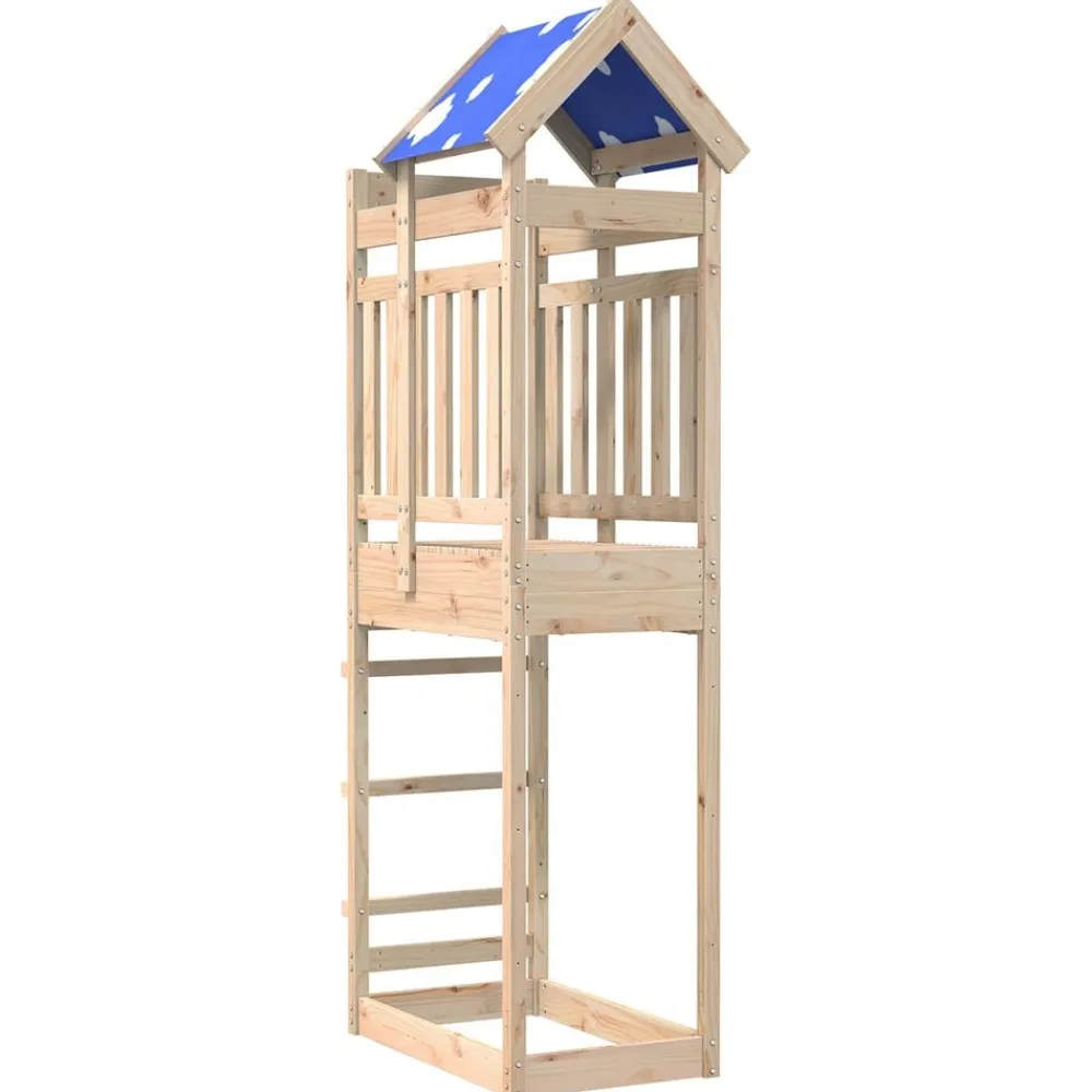 vidaXL Estructuras Para Juegos Al Aire Libre-Torre de Juego Marrón 52.5 x 85 x 239 cm Madera de pino macizo