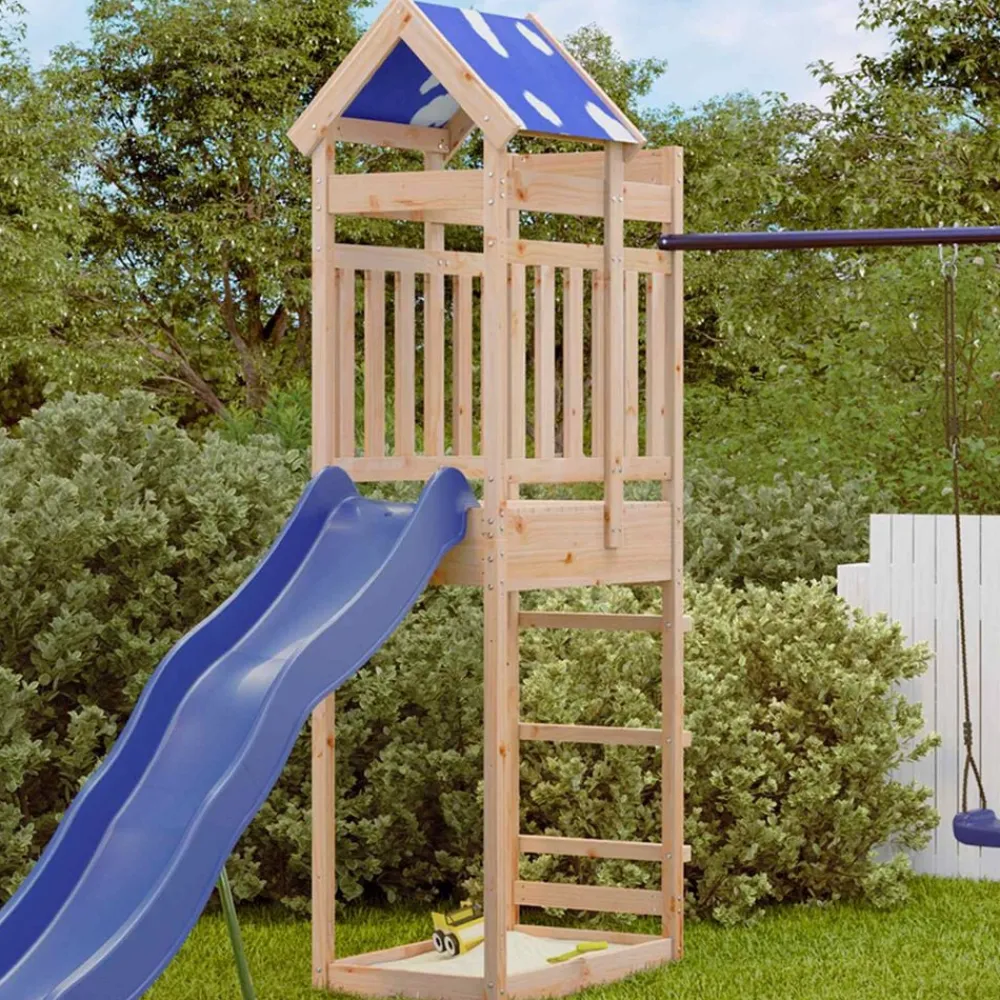 vidaXL Estructuras Para Juegos Al Aire Libre-Torre de Juego Marrón 52.5 x 85 x 239 cm Madera de pino macizo
