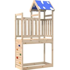 vidaXL Estructuras Para Juegos Al Aire Libre-Torre de Juego Marrón Madera de pino macizo