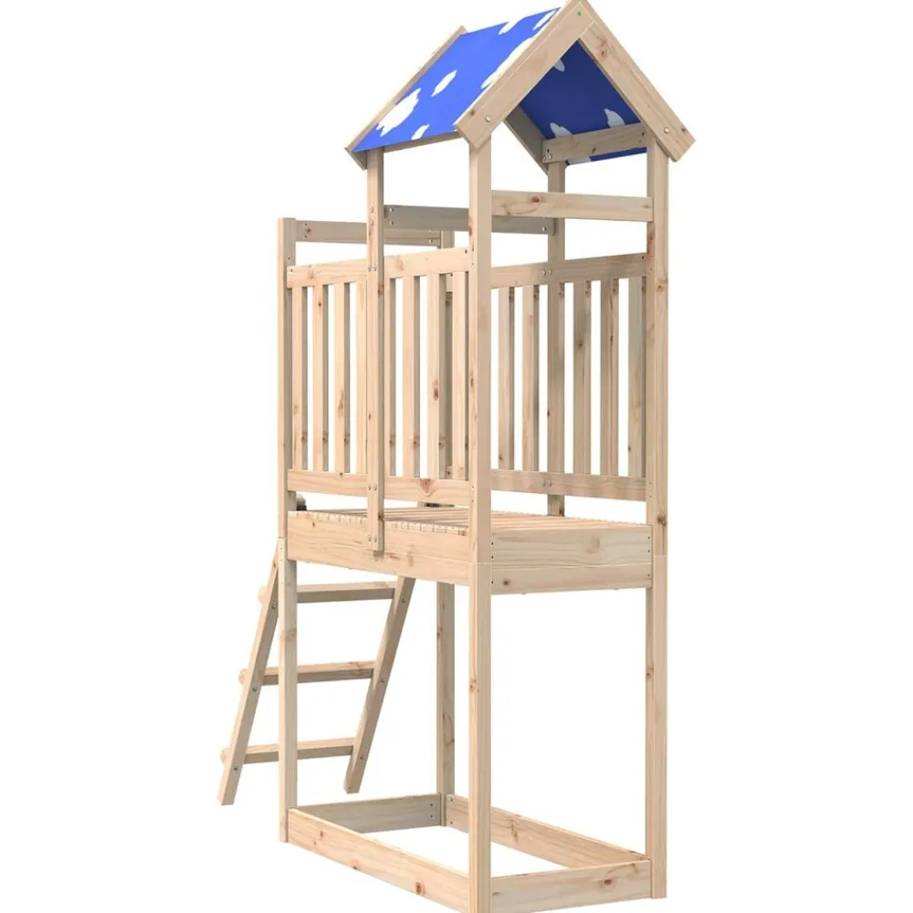 vidaXL Estructuras Para Juegos Al Aire Libre-Torre de Juego Marrón Madera de pino macizo