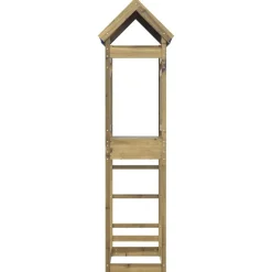 vidaXL Torre de Juego Marrón Madera Sólida Impregnada New