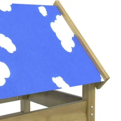 vidaXL Torre de Juego Marrón Madera Sólida Impregnada New