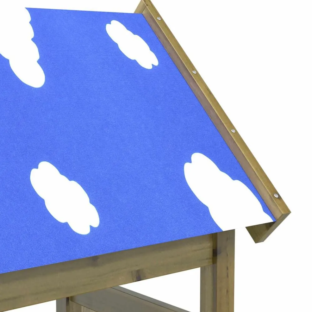 vidaXL Estructuras Para Juegos Al Aire Libre-Torre de Juego Marrón Madera Sólida Impregnada