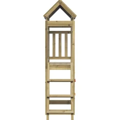 vidaXL Torre de Juego Marrón Madera Sólida Impregnada Discount