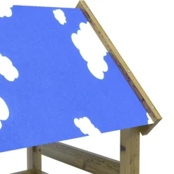 vidaXL Torre de Juego Marrón Madera Sólida Impregnada Discount
