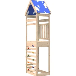 vidaXL Estructuras Para Juegos Al Aire Libre-Torre de Juego Marrón 52,5 x 85 x 265 cm Madera de pino macizo