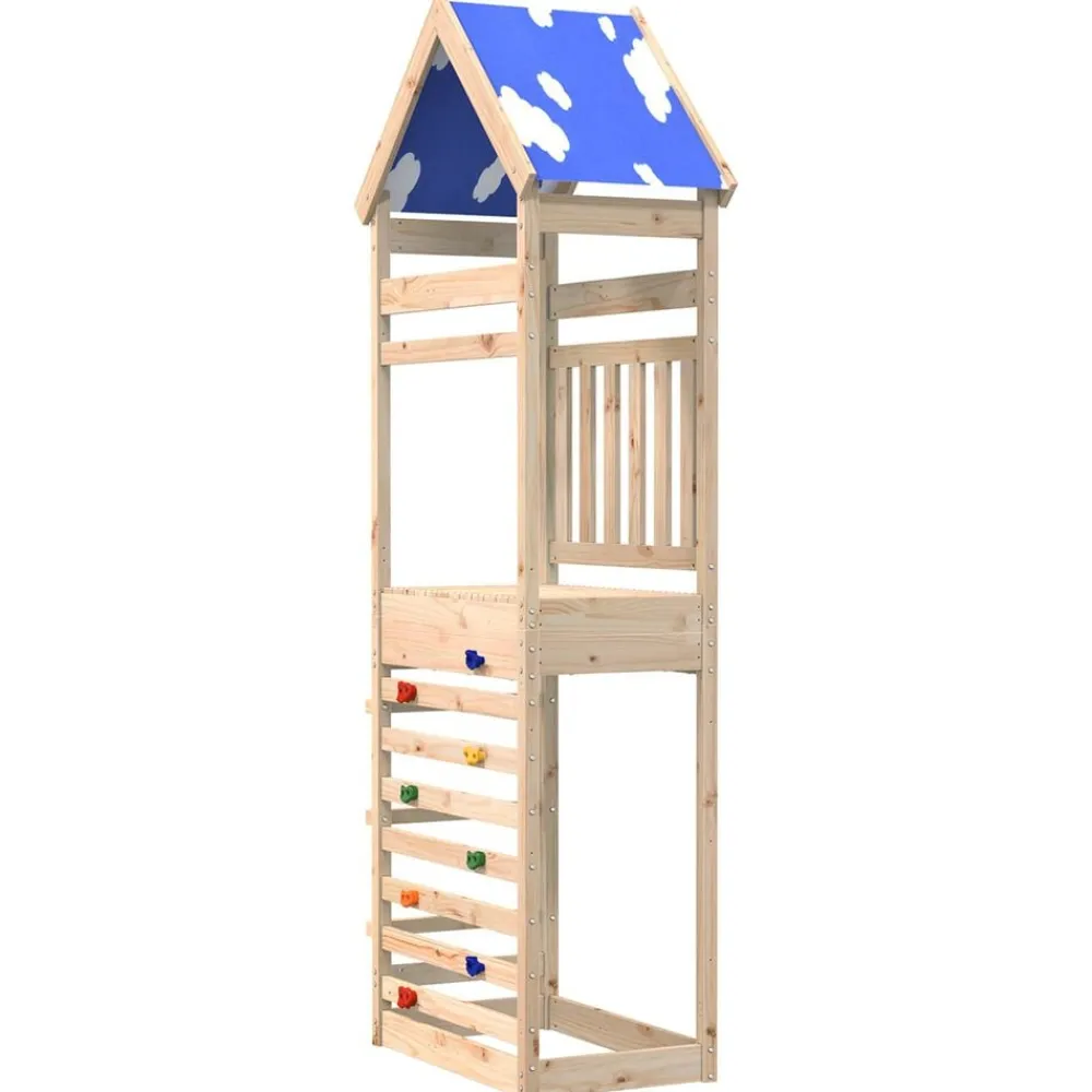 vidaXL Estructuras Para Juegos Al Aire Libre-Torre de Juego Marrón 52,5 x 85 x 265 cm Madera de pino macizo