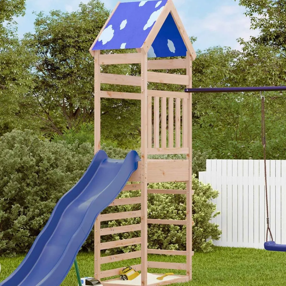 vidaXL Estructuras Para Juegos Al Aire Libre-Torre de Juego Marrón 52,5 x 85 x 265 cm Madera de pino macizo