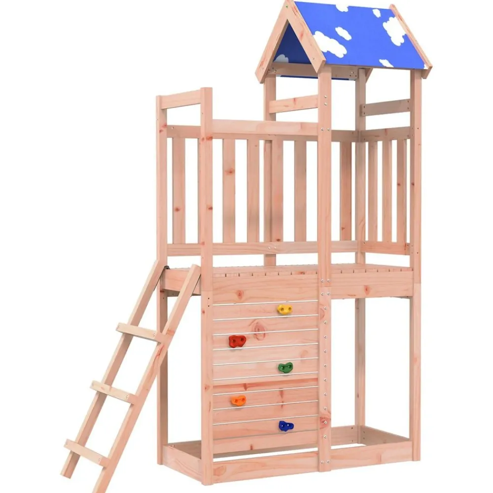 vidaXL Estructuras Para Juegos Al Aire Libre-Torre de Juego Marrón Madera Sólida de Douglas