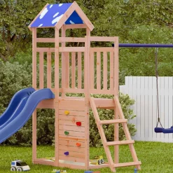 vidaXL Estructuras Para Juegos Al Aire Libre-Torre de Juego Marrón Madera Sólida de Douglas