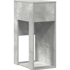 vidaXL Mobiliario De Oficina-Torre de ordenador con cajón gris cemento 30x44x74 cm