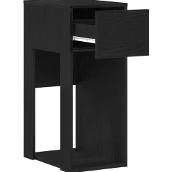vidaXL Torre de ordenador con cajón 30x44x74 cm Negro Outlet
