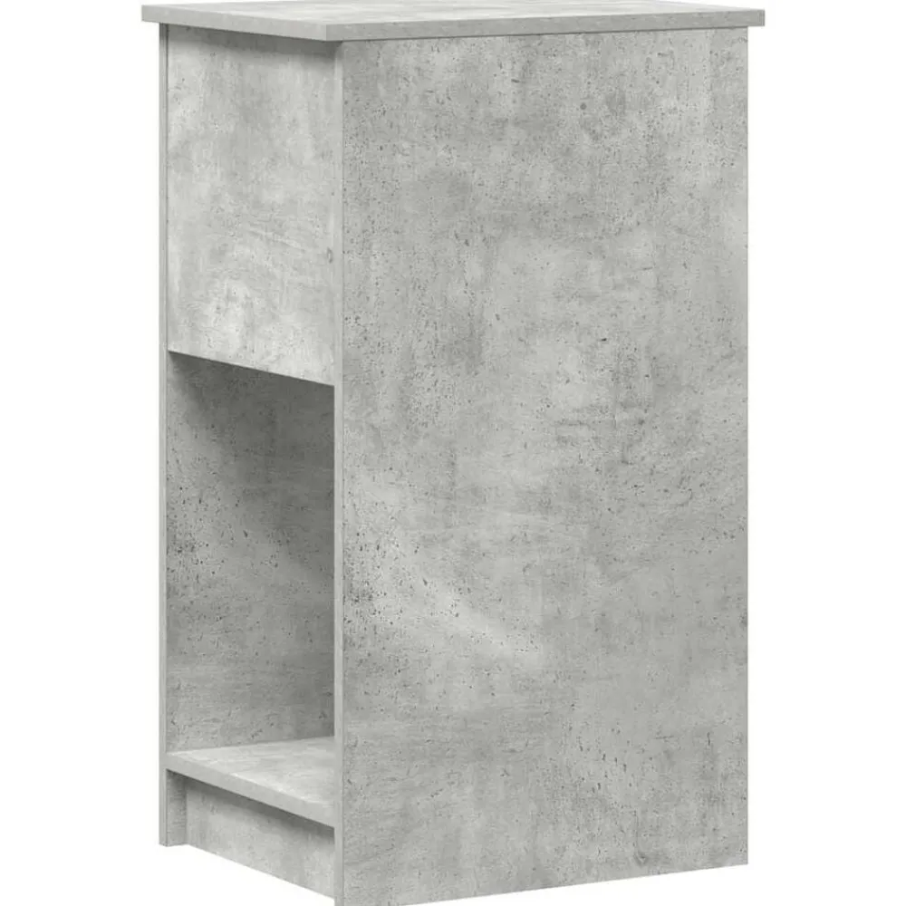 vidaXL Torre de ordenador con cajón gris cemento 35x45x77 cm Gris hormigón Online