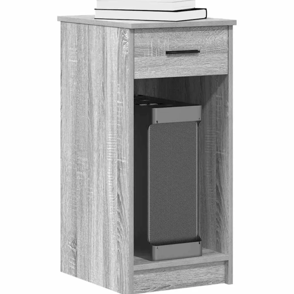 vidaXL Mobiliario De Oficina-Torre de ordenador con cajón 35x45x77 cm