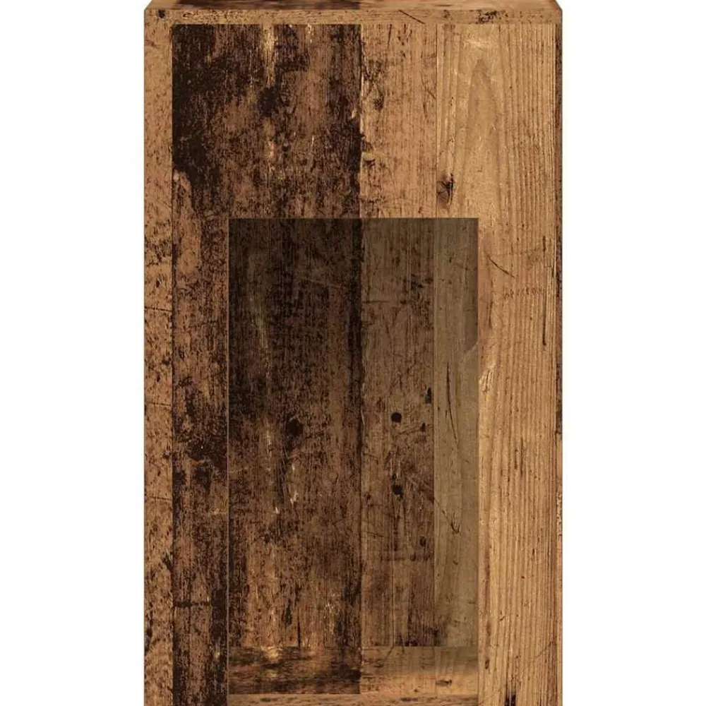 vidaXL Torre de ordenador con cajón madera vieja 30x44x74 cm Madera antigua Clearance