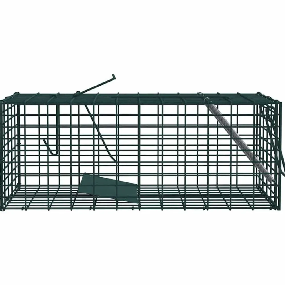 vidaXL Actividades Al Aire Libre-Trampa para Animales Verde 31 x 13 x 12cm Acero