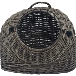 vidaXL Transportín para gatos sauce natural 45x35x35 cm Gris Online