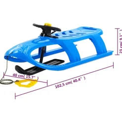 vidaXL Actividades Al Aire Libre-Trineo con volante polipropileno 102,5x40x23 cm