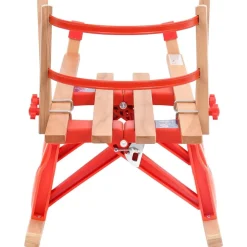 vidaXL Actividades Al Aire Libre-Trineo de nieve plegable con respaldo madera 119 cm