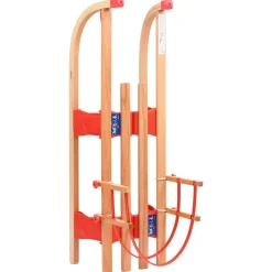 vidaXL Actividades Al Aire Libre-Trineo de nieve plegable con respaldo madera 119 cm