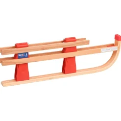 vidaXL Actividades Al Aire Libre-Trineo de nieve plegable con respaldo madera 119 cm