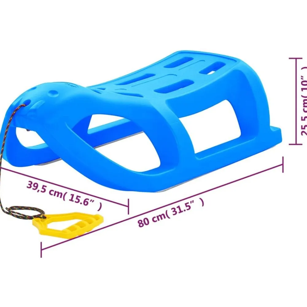 vidaXL Actividades Al Aire Libre-Trineo polipropileno 80x39,5x25,5 cm