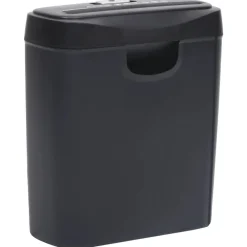 vidaXL Material De Oficina-Trituradora de papel cortadas en tiras 6 hojas negro
