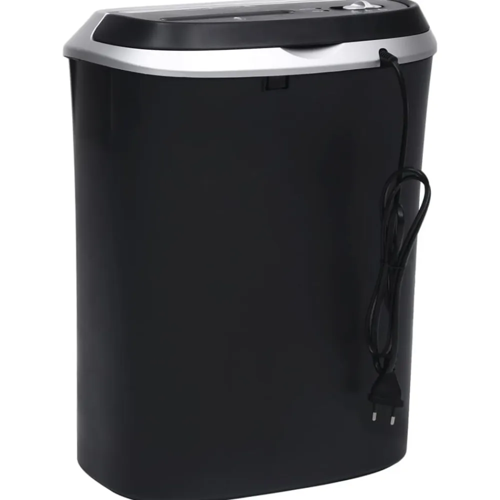 vidaXL Trituradora de papel corte cruzado 10 hojas negro Outlet