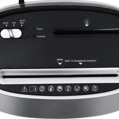 vidaXL Trituradora de papel corte cruzado 10 hojas negro Outlet