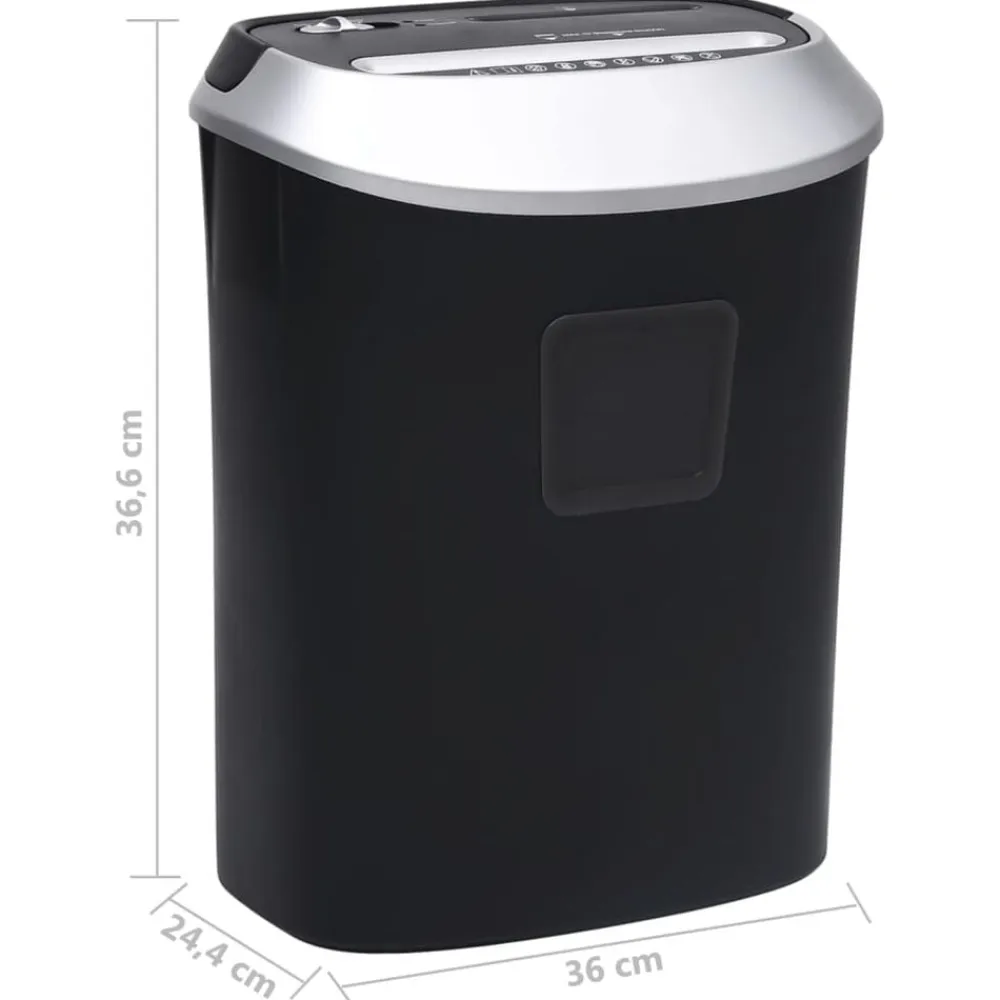 vidaXL Trituradora de papel corte cruzado 10 hojas negro Outlet