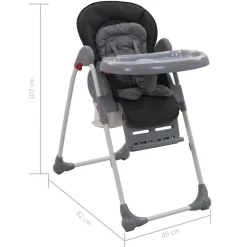vidaXL Trona de bebé Gris Hot