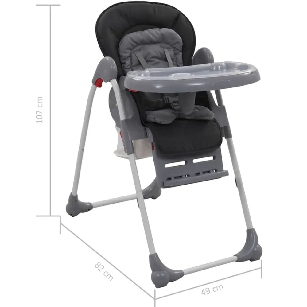 vidaXL Trona de bebé Gris Hot