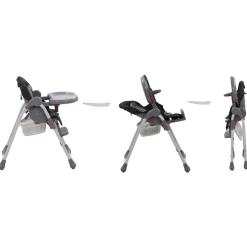 vidaXL Trona de bebé Gris Hot