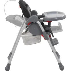 vidaXL Trona de bebé Gris Hot