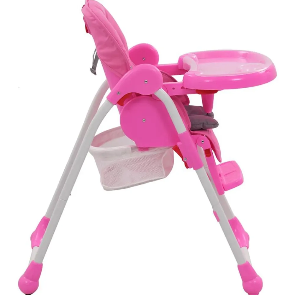 vidaXL Trona de bebé y gris Rosa New