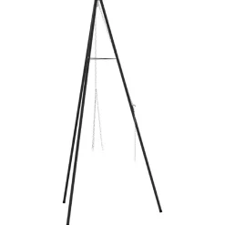 vidaXL Cocina Y Comedor-Trípode para Fogata Negro 92 x 92 x 151,5 cm Acero