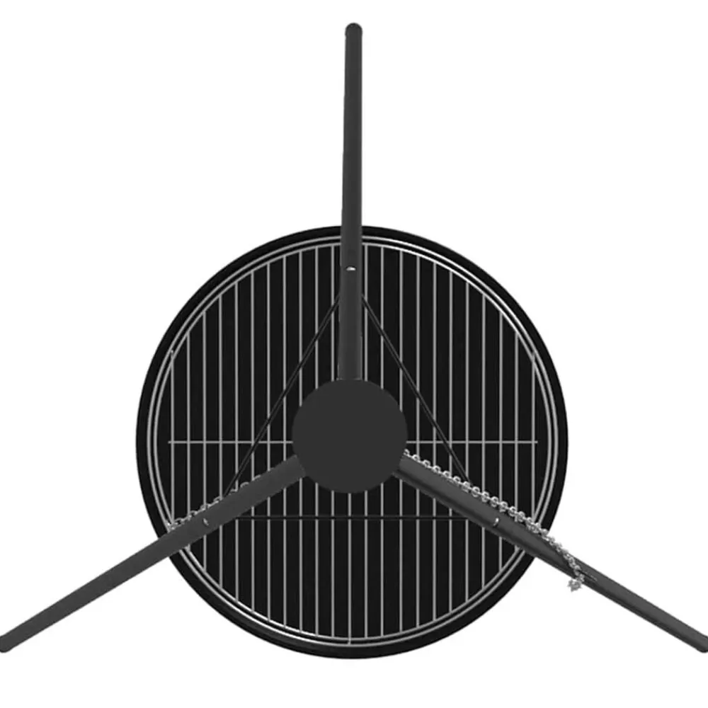 vidaXL Trípode para Fogata 3 pcs Negro Acero Online