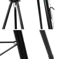 vidaXL Trípode para Fogata 3 pcs Negro Acero Online