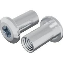 vidaXL Accesorios De Bricolaje-Tuerca de Bloqueo 2 pcs Níquel M6 x 15 mm Acero