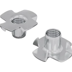 vidaXL Tuerca T dentada 2 pcs Plateado M6 mm Acero Hot