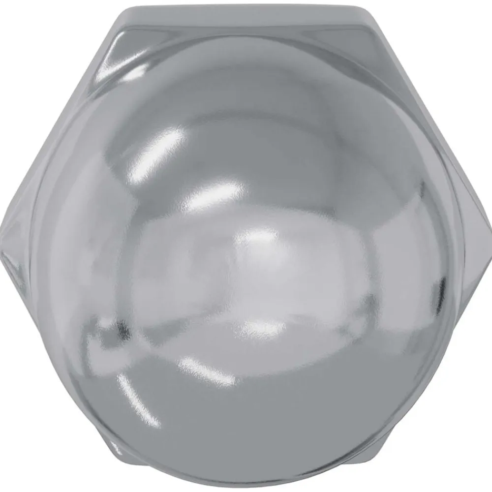 vidaXL Accesorios De Bricolaje-Tuercas Acorn Hexagonales 2 pcs Plateado m8 Metal
