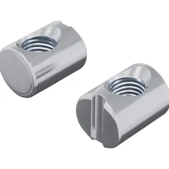 vidaXL Accesorios De Bricolaje-Tuercas de barril 2 pcs Plateado M6 x 13 mm Metal