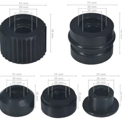 vidaXL Tuercas de brida para máquina de rebordear tubos 12 pzas acero Outlet
