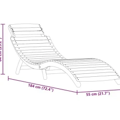 vidaXL Muebles De Jardín-Tumbona 3 pcs Marrón Madera de Acacia Sólida